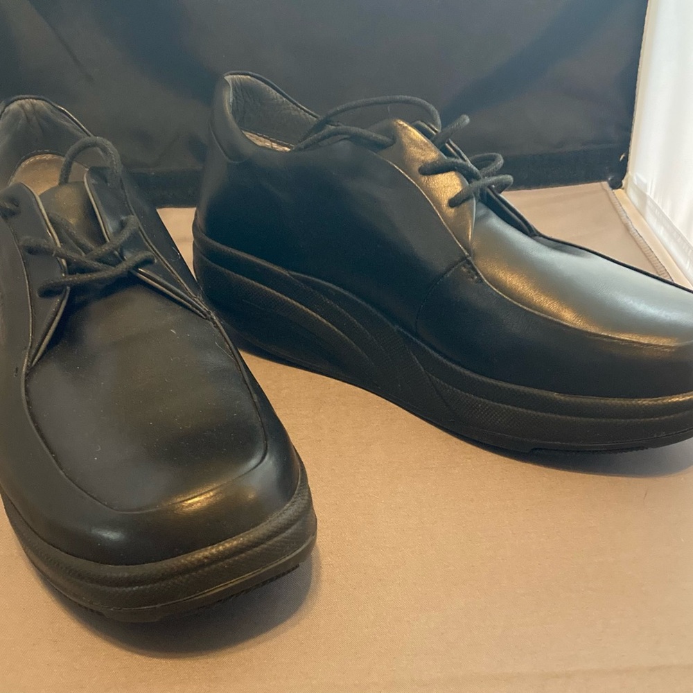 MBT Black Leather Work Shoe